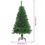vidaXL Artificial Christmas Tree with 300 LEDs with Stand Green-461239800