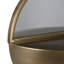 Metal Round Mirror with Shelves