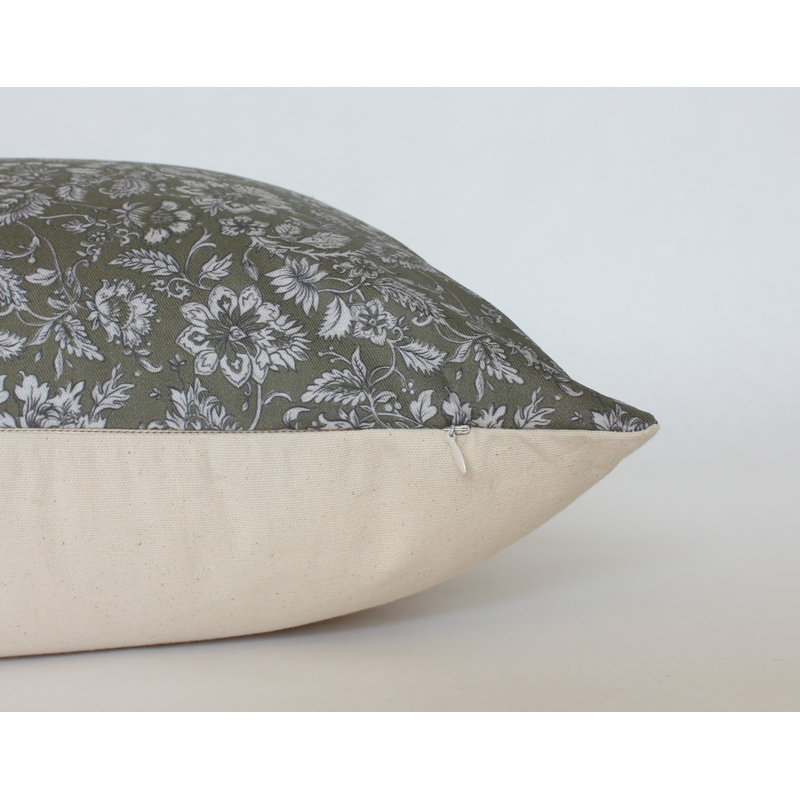 Set of 3 Brown Green Pillow Covers, Grey Plaid Cream Pillow Combination