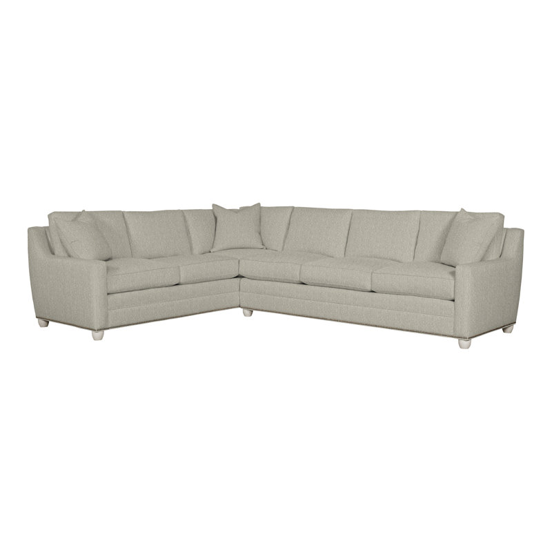 American Bungalow 2-Piece Fairgrove L-Sectional, Ian Smoke, Casa Blanca, Yes