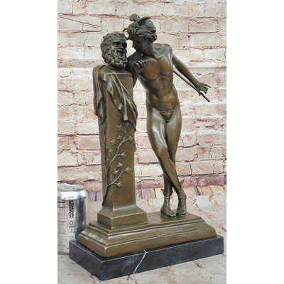 Sculpture en bronze signée Moulin, le secret d'en haut, fabriquée à la main