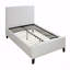 Structure de lit tapissier de style grand lit de style classique blanc en similicuir 1 pièce pour utilisation dans la chambre à coucher-738642586-738642564