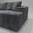  2-Piece Loveseat chaise lounge with Armrests, 78.8" Oversized Boneless Sleeper Sofa Bed with 4 Pillows for Living Room or Bedroom, No Assembly Required - Volcanic Ash, Corduroy-1007607276