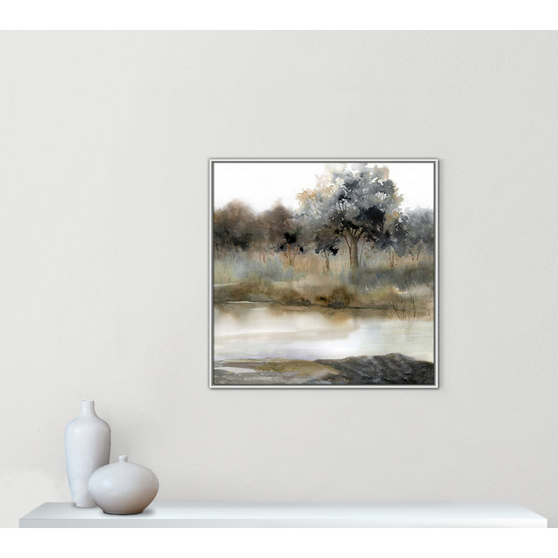 Collection Silent Waters Silent Waters II par Carol Robinson, H 37,5 po x l 37,5 po x P 2 po, Blanc