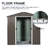 Galvanized Steel Outdoor Shed With Sliding Doors And Hooks, 8ft X 4ft, Gray Iron Enduring Panels,-118124225-118124232