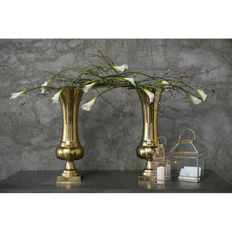 Lanterne de table en verre 13 po, H 13 po x l 4,5 po x P 4,5 po