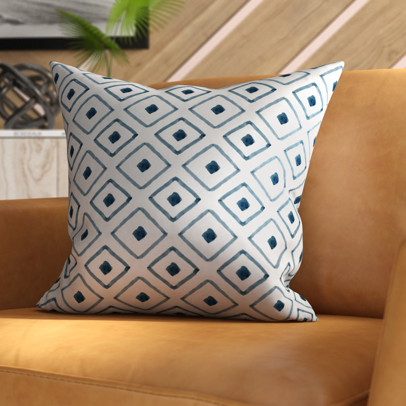 Social Proper Indoor/Outdoor Geometric Throw Pillow, 18" x 18"