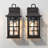 Zanyla 12.5"H Oil Rubbed Bronze Aluminum and Hammered Glass ETL Outdoor Wall Lantern with Dusk to Dawn-1866164748