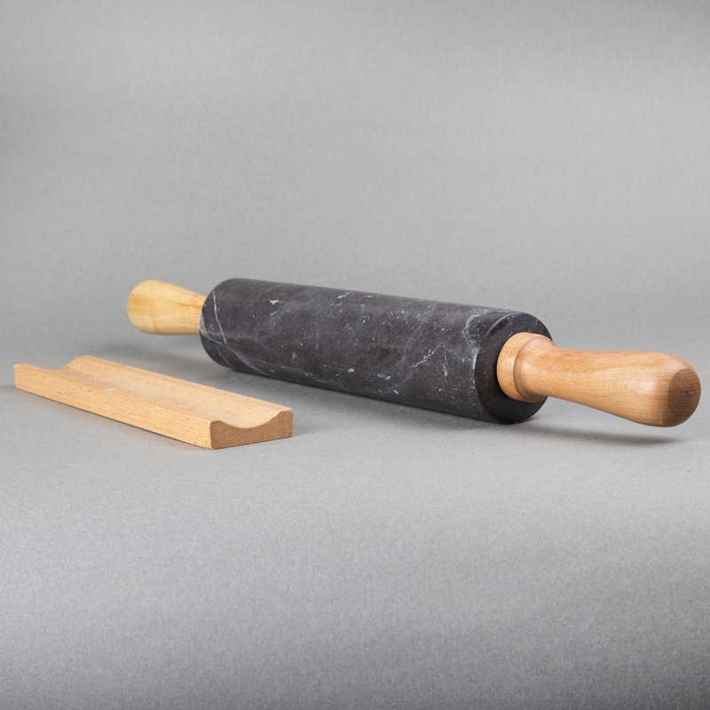 Charlton Home Paradis Deluxe Rolling Pin in Charcoal