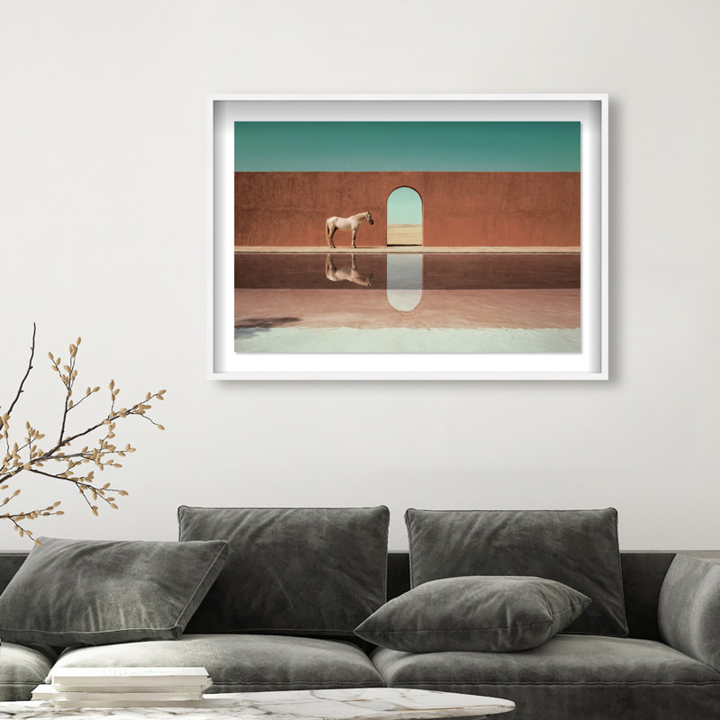 Western Reflections Print by Oliver Gal, 46.5"H x 31.5"W, White Shadowbox