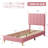 Twin XL Bed Frame, Boucle Upholstered Platform Bed with Wave Headboard for Kids, Easy Assembly, Wooden Slats Support, No Box Spring Needed-1341658451-1097763891