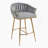 Rukija Upholstered Gold Plated Barstools-120011190