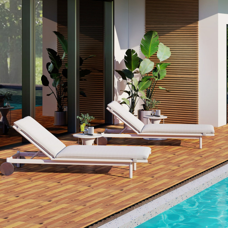 24"x12" 12 Pcs Acacia Interlocking Deck Tiles, Waterproof, Tool-Free