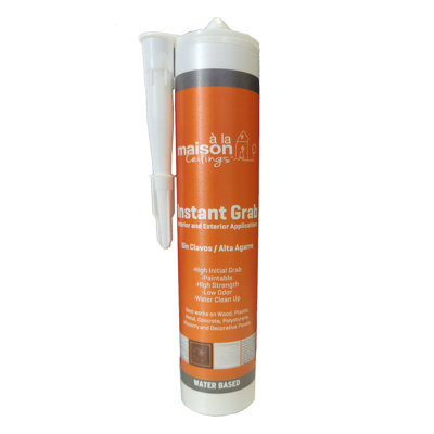 Instant Grab - Ceiling Tile, Wall Panel and Crown Moulding Water Based Adhesive