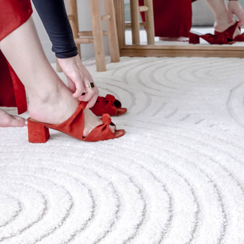 Tapis crème Ayjah, Tapis de couloir 2 pi 2 po x 7 pi