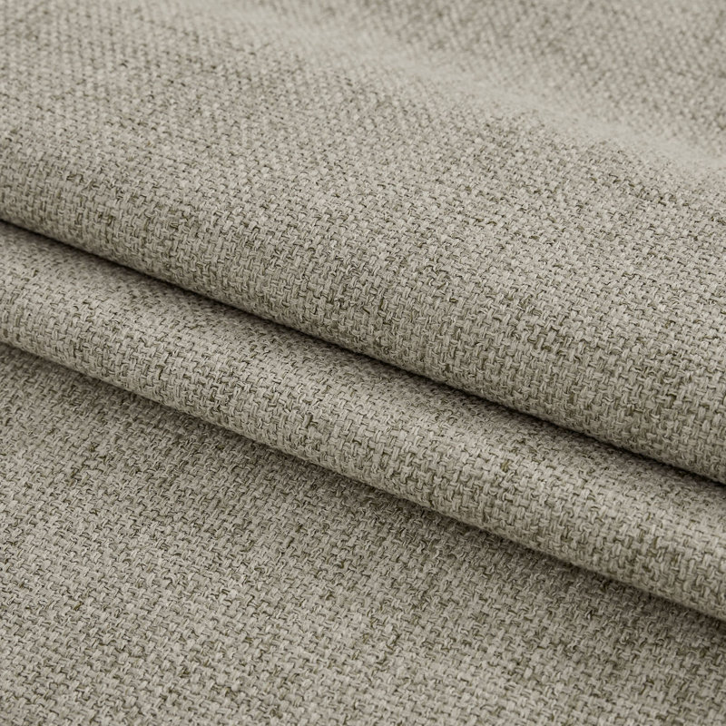 Leming 100% Polyester Burlap Blackout Curtains for Bedroom Back Tab Curtains 2 Panels Set, 52" W x 84" L, Tan