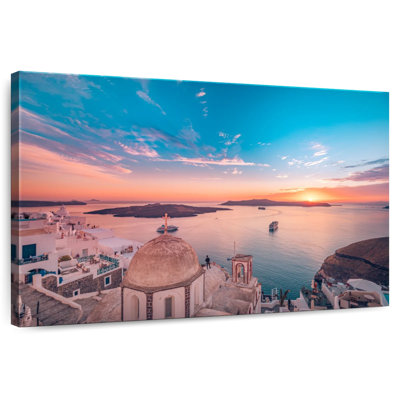 Kavia Santorini, coucher de soleil à l'horizon