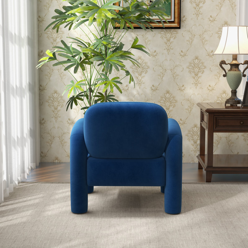 Velvet Armchair, Navy