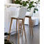 Lily Stool with Solid Wood Frame-1601476146