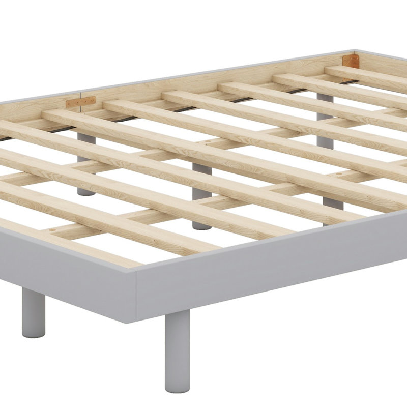 Olamon Open-Frame Bed, Gray, Queen