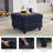 25.6” Wide Square Storage Ottoman Module For Modular Sectional Sofa, Chenille-1586467105