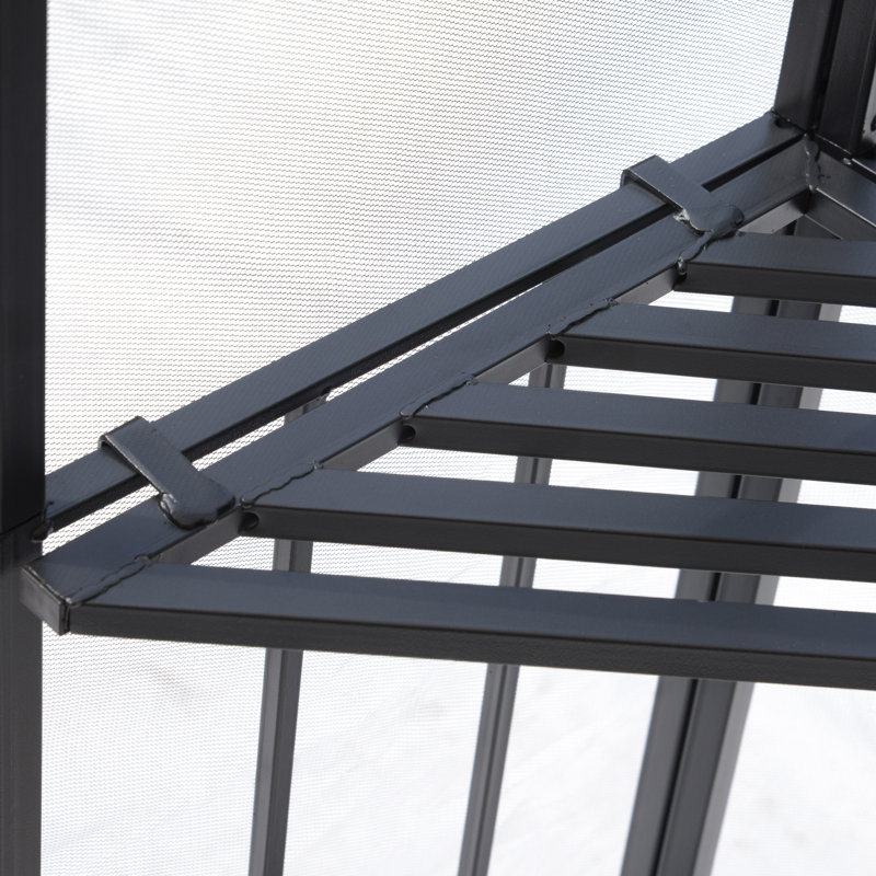Mcclintock 3 m x 3 m Garden Gazebo Double Roof Metal Frame Netting