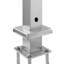 Poteau de rampe à câble, poteaux d'escalier de terrasse de 42 po x 2 po x 2 po, paquet de 1 poteau de main courante en acier inoxydable, piquets pré-percés avec support de fixation, noir