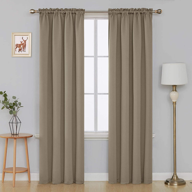 Pourroy Polyester Thermal Blackout Curtain Panel Pair