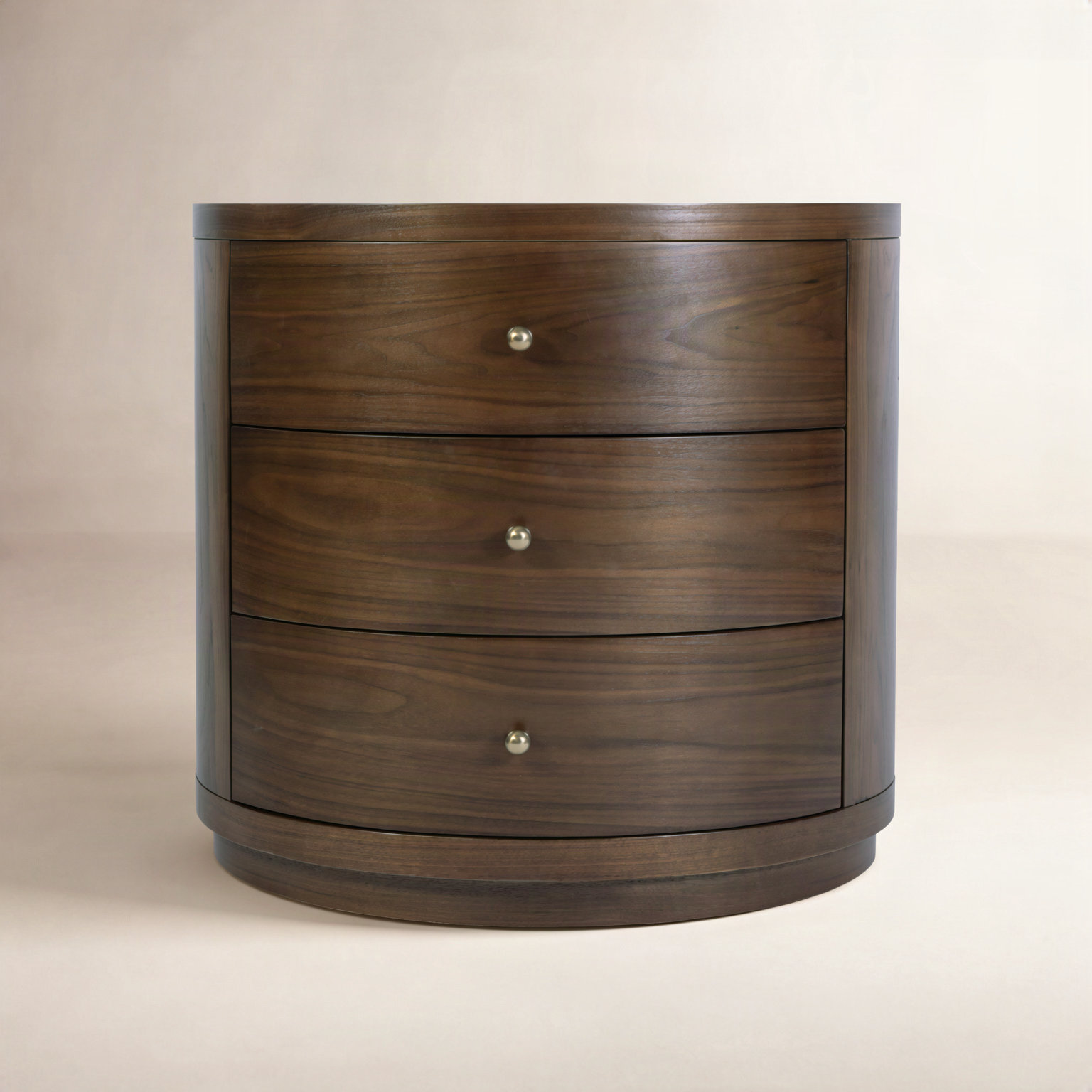 Celine 3-Drawer End Table, Walnut Brown