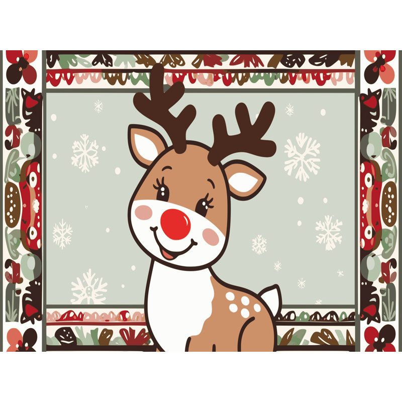 Tapis vacances de Noël The Holiday Aisle®, Tapis de couloir 2 pi x 4 pi