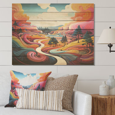 Fantaisie dans un pré coloré I - prairie sur bois
