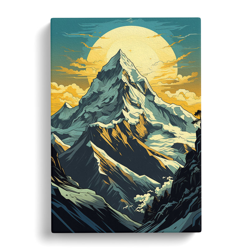 Mount Everest Deco No.2 - No Frame Print, 60cm H x 40cm W x 3cm D