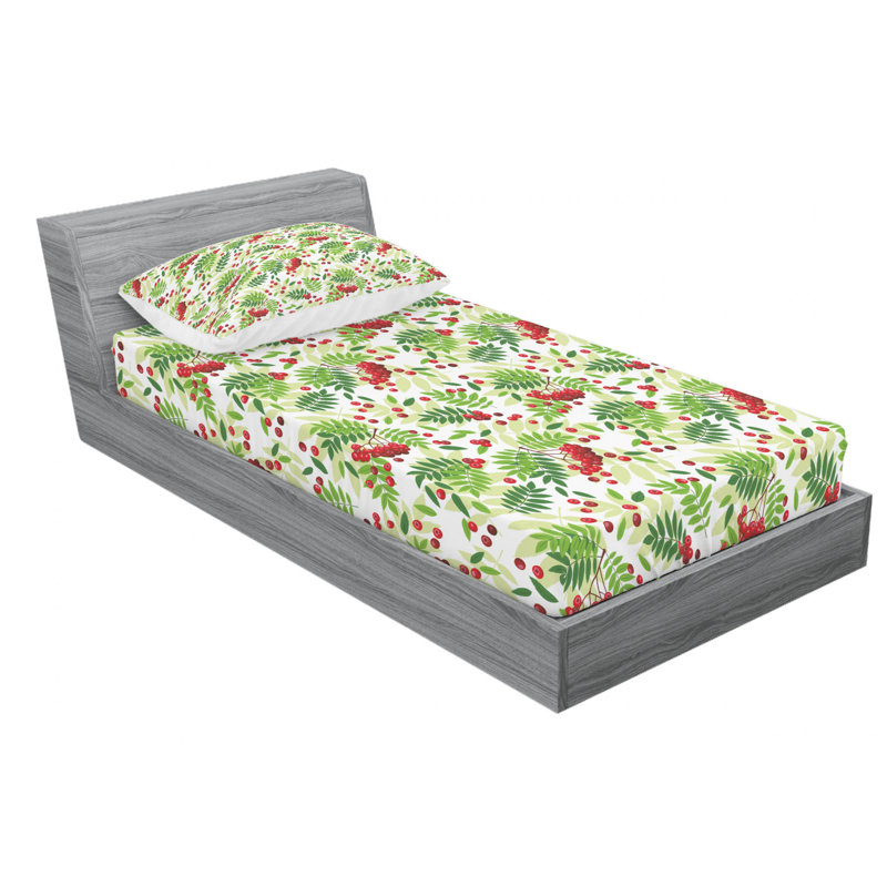 Microfiber Floral Sheet Set, Twin XL Sheet Set with Fitted Sheet