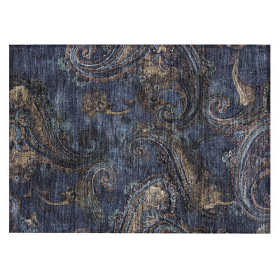 Machine Washable Indoor/Outdoor Chantille ACN2748 Paisley Rug