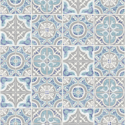 Iyanna Mosaic 10m x 53cm Wallpaper Roll