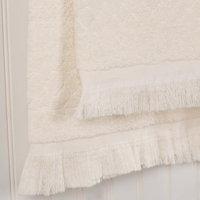 Ensemble de 3 serviettes de bain en coton Blue Nile Mills, Ivoire ivoire