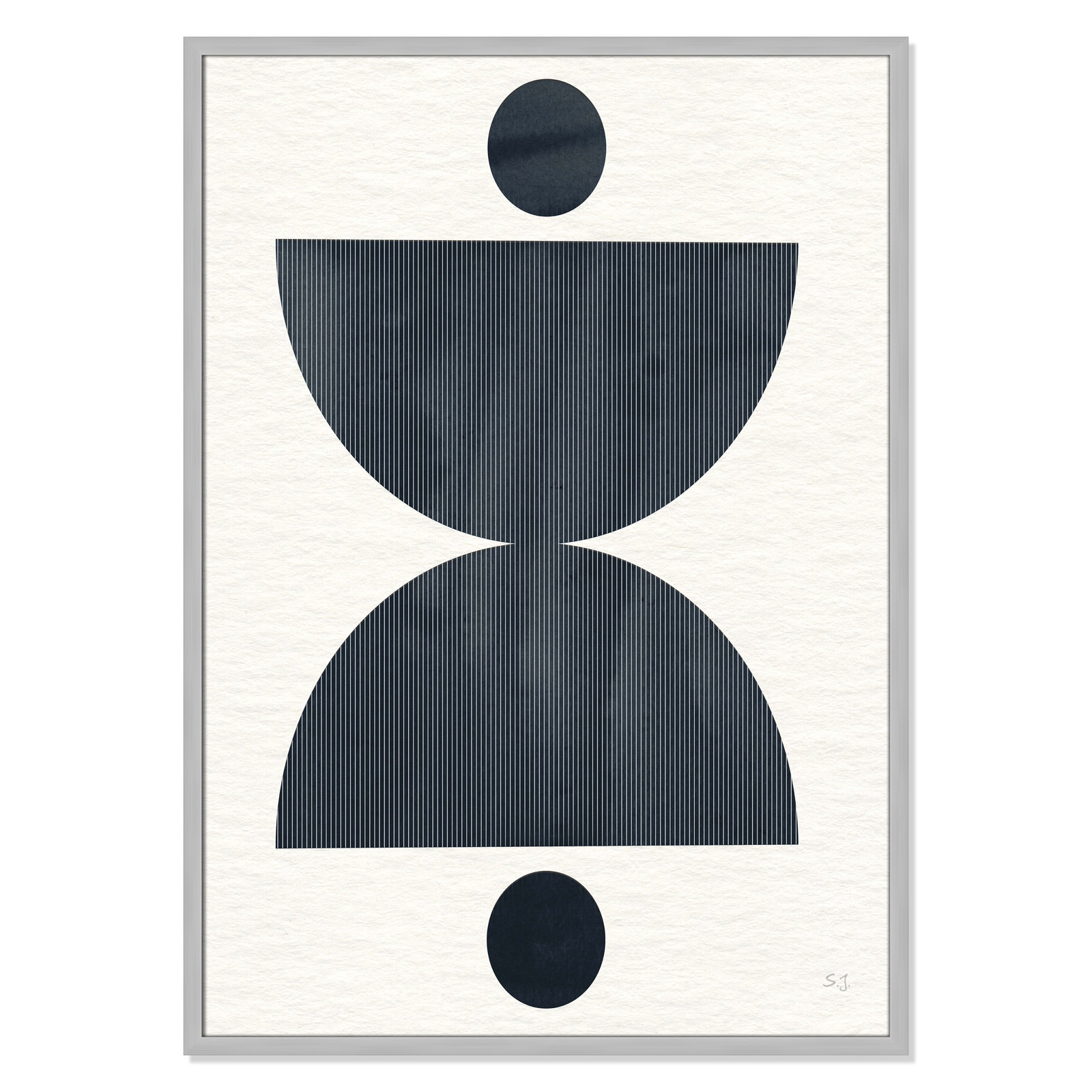Eclipse II Print by Susan Jill, Matte Silver Framed, 41.5" H x 29.5" W x 0.75" D