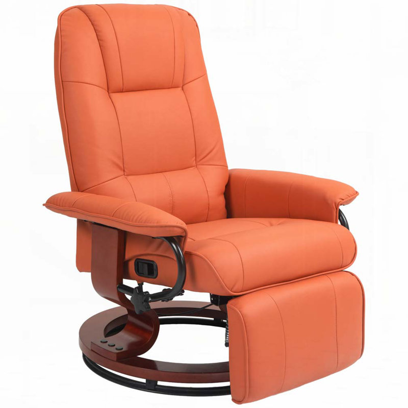 PU Swivel Manual Recliner Chair