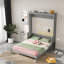 Grand lit avec tablette de rangement peu encombrante, conception moderne en bois
