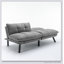 Canapé-lit pliant convertible gris clair, parfait pour les petits espaces et la vie multifonctionnelle