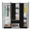 Armoire à six portes, trois armoires, chaussures à tiroirs cachés