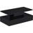 Coffee Table Cocktail Table Modern Industrial Design with LED lighting, 16 colours with a remote control (Black)