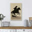 Art mural sur toile "Cowboy au galop" - Scène d'action rétro pour homme dans une grotte ou un vestibule-115241003-115241005-115241004