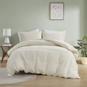 Wyatt 3 Piece Knitted Jersey Duvet Cover Set