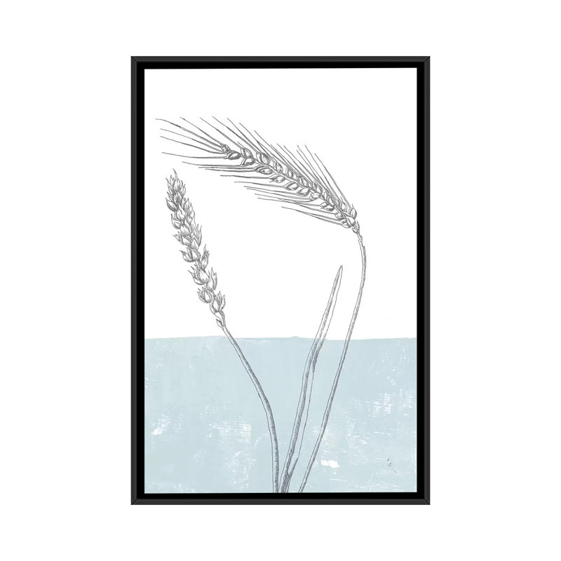 «Wheat» par Sarah Adams, impression sur toile tendue, H 26 po x l 18 po x P 1,5 po, Toile encadrée noire, Pas de tapis