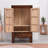 Hand-Painted Entryway Cabinet
