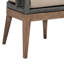 Hareton Patio Dining Armchair in Eucalyptus Wood with Gray Rope and Taupe Olefin Cushions
