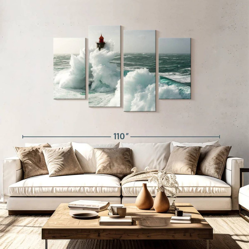 La jument lighthouse splash Aletra, H 48 po x l 75 po