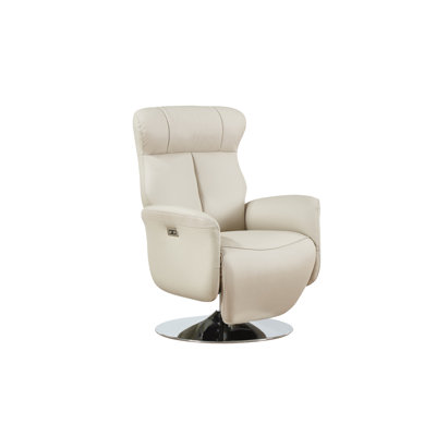 Gino Leather Swivel Power Recliner