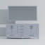 Meuble-lavabo double gris foncé de 72 po X P 22 po D et 28 po Miroir